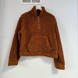 Shinestar Brown Sherpa Sweater
